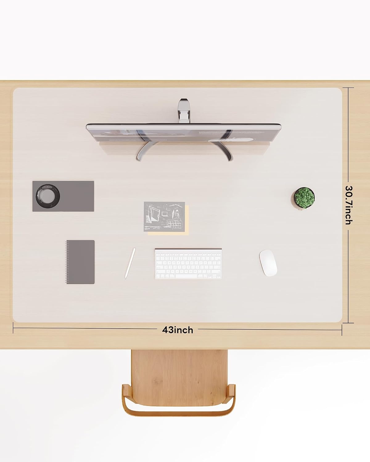 image:imageYSAGi Frosted Transparent Desk Pad 43x307inch PVC NonSlip Heat Resistant amp Waterproof43 x 307