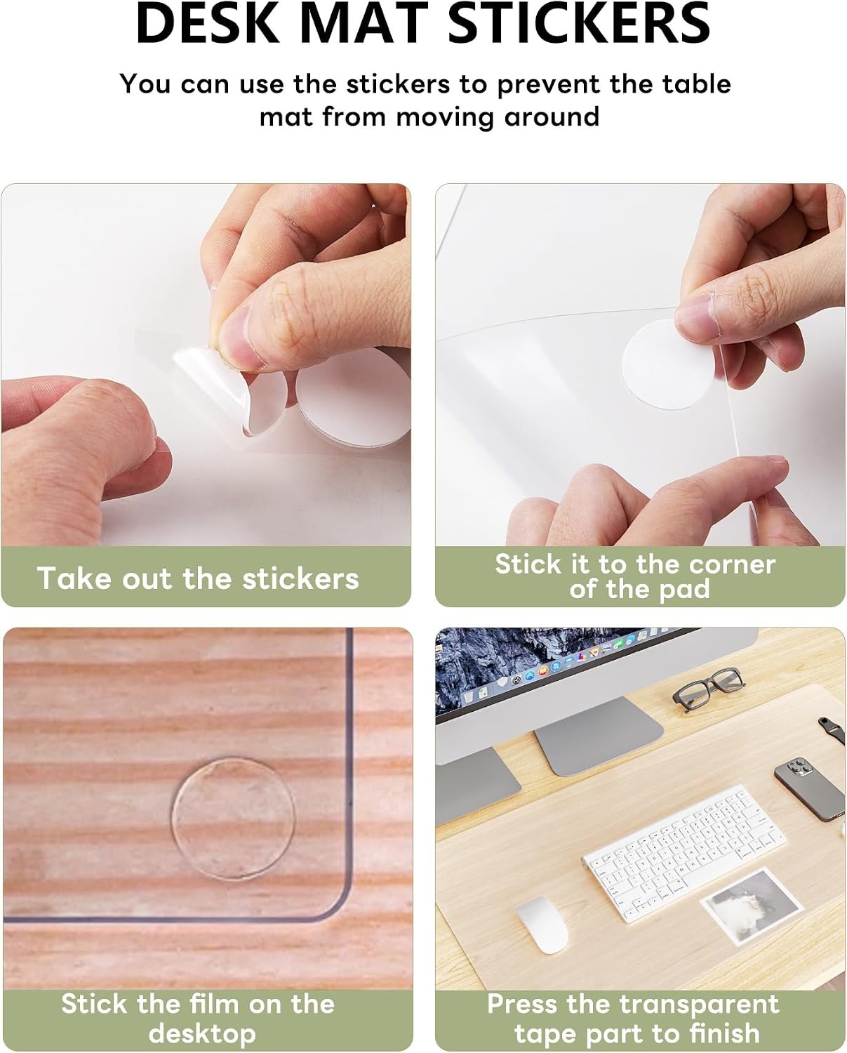 image:imageYSAGi Frosted Transparent Desk Pad 43x307inch PVC NonSlip Heat Resistant amp Waterproof43 x 307