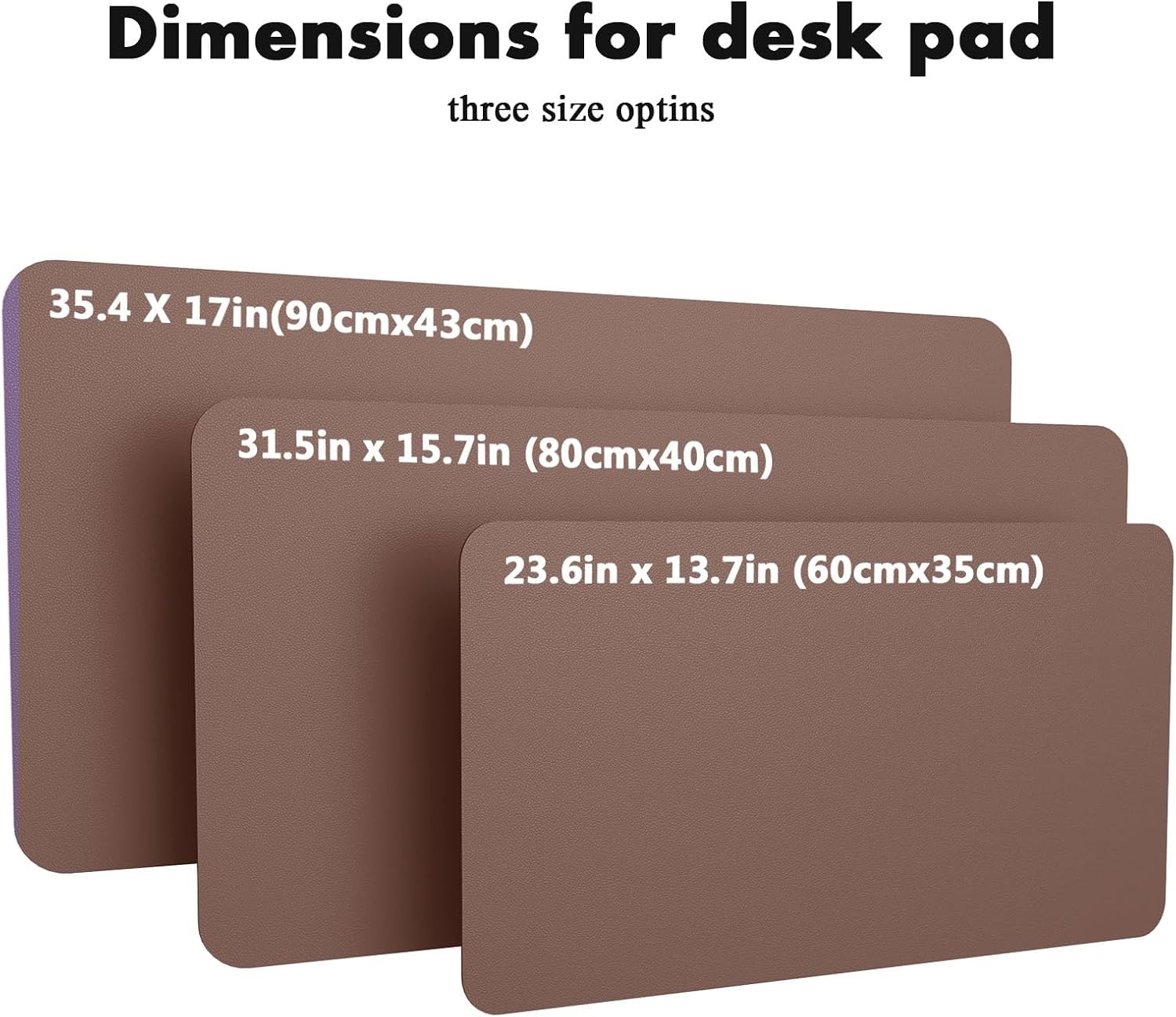 image:imageYSAGi DoubleSided Cork PU Leather Waterproof Desk Pad Protector for OfficeChocolate