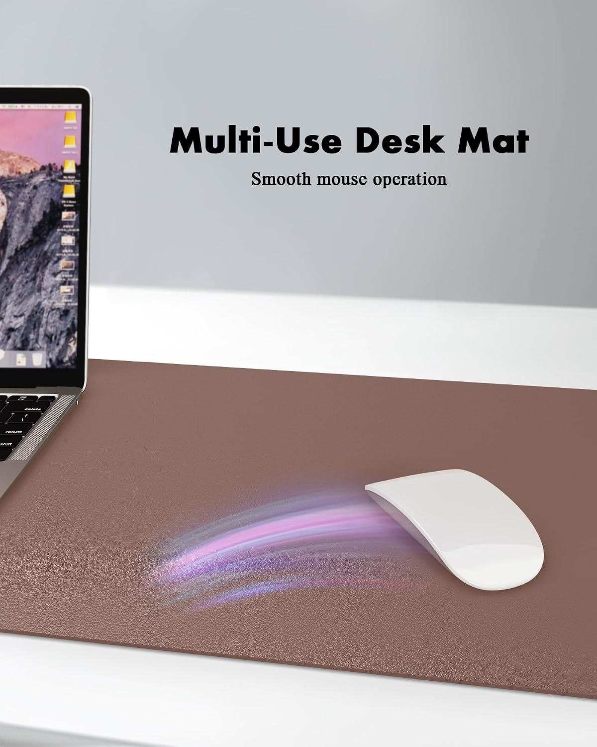 image:imageYSAGi DoubleSided Cork PU Leather Waterproof Desk Pad Protector for OfficeChocolate