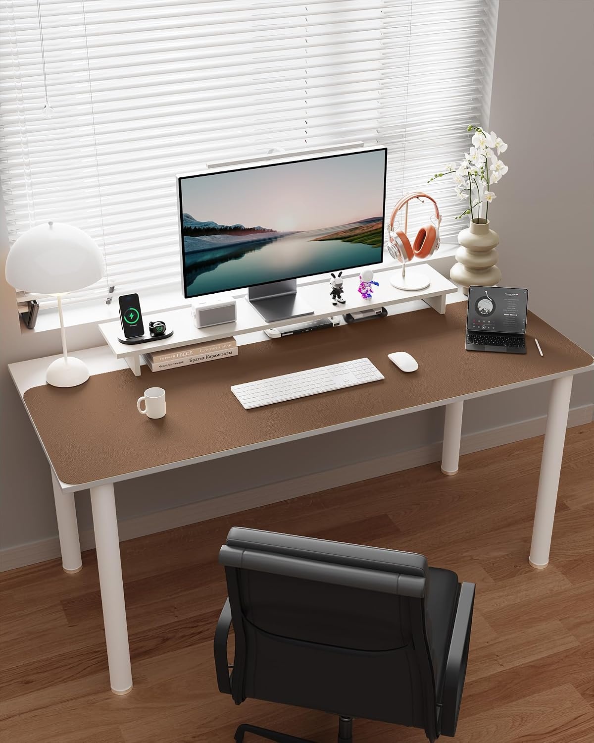image:imageYSAGi DoubleSided Cork PU Leather Waterproof Desk Pad Protector for OfficeCoffeecork