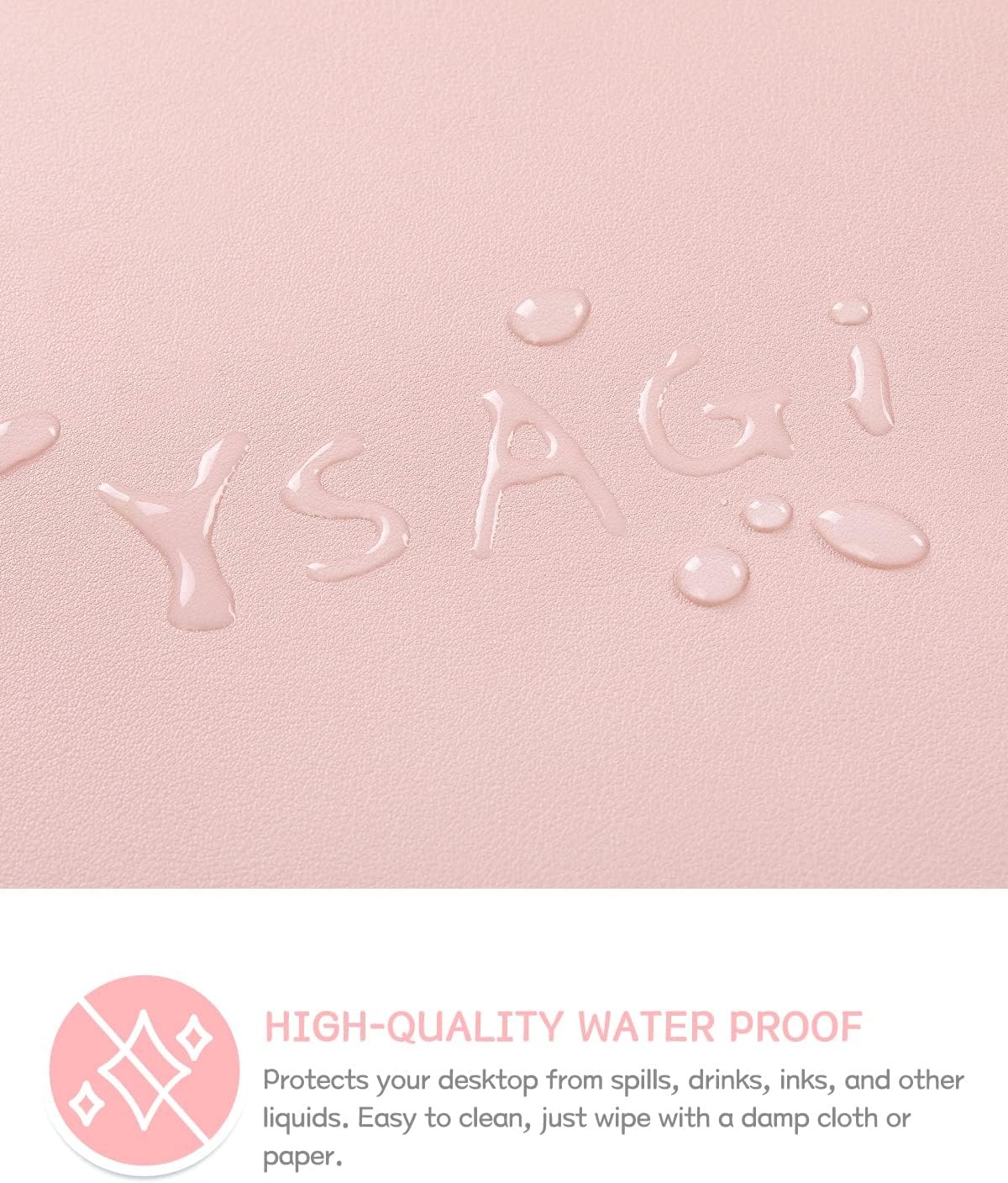 image:imageYSAGi NonSlip Leather Desk Pad Waterproof Laptop Computer Desk Keyboard Mat Table Protector Blotter Mat Large Mouse Pad for OfficeWorkHomeDecorPink 236 x 137Pink