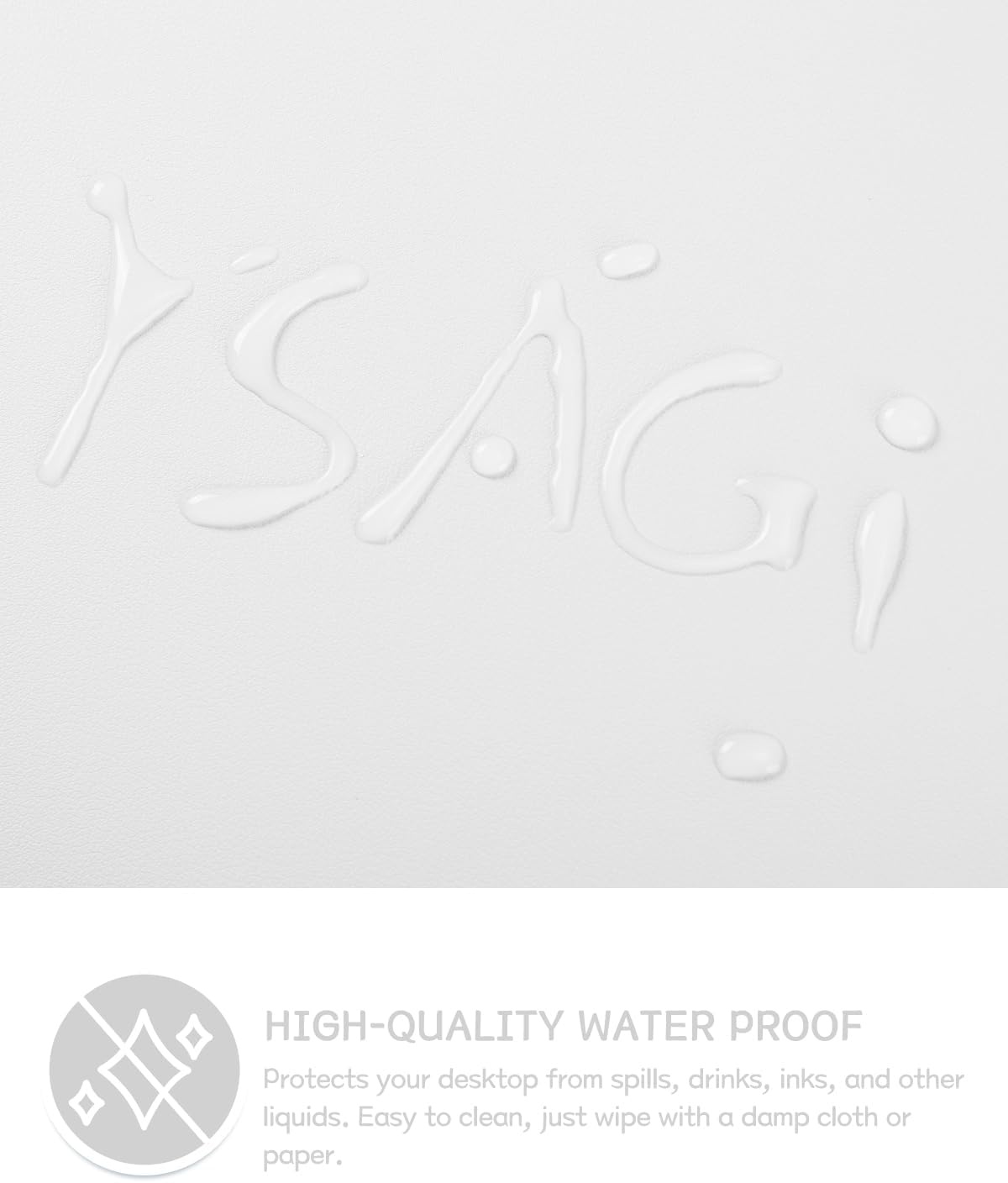 image:imageYSAGi NonSlip Leather Desk Pad Waterproof Laptop Computer Desk Keyboard Mat Table Protector Blotter Mat Large Mouse Pad for OfficeWorkHomeDecorPink 236 x 137White