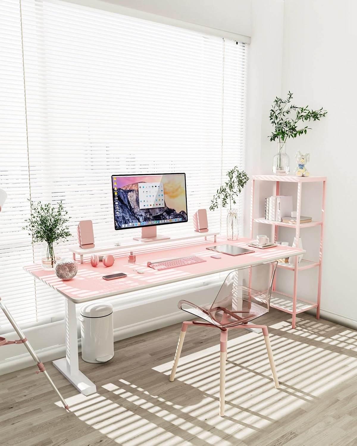 image:imageYSAGi NonSlip Leather Desk Pad Waterproof Laptop Computer Desk Keyboard Mat Table Protector Blotter Mat Large Mouse Pad for OfficeWorkHomeDecorPink 236 x 137Pink