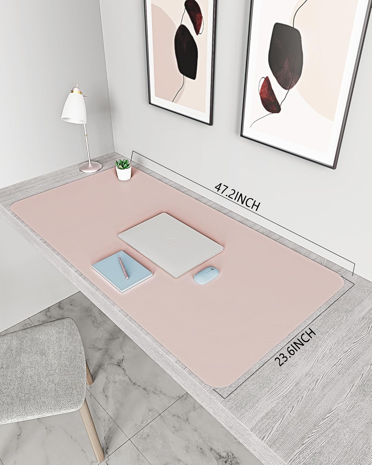image:imageYSAGi NonSlip Leather Desk Pad Waterproof Laptop Computer Desk Keyboard Mat Table Protector Blotter Mat Large Mouse Pad for OfficeWorkHomeDecorPink 236 x 137Pink