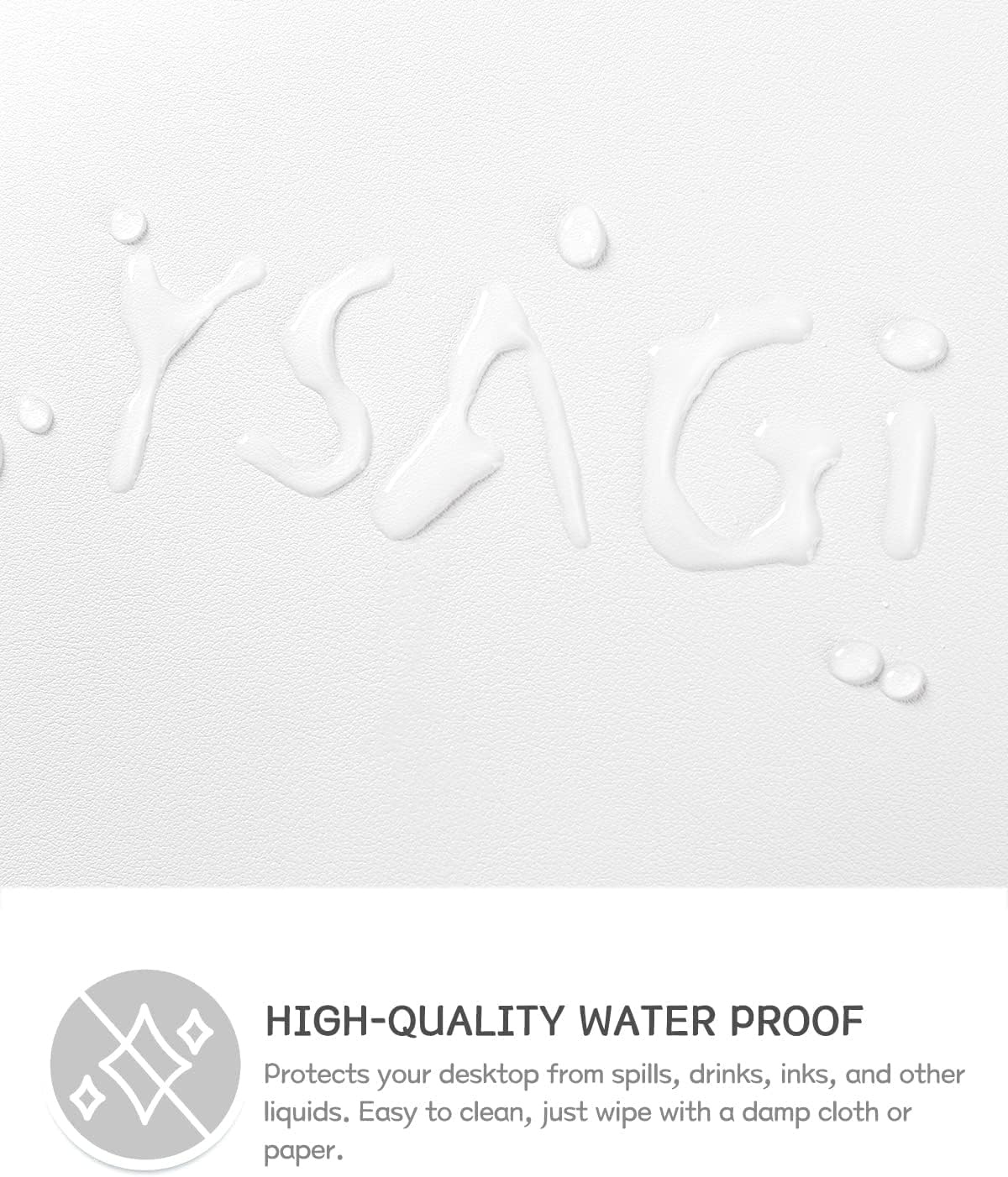 image:imageYSAGi NonSlip Leather Desk Pad Waterproof Laptop Computer Desk Keyboard Mat Table Protector Blotter Mat Large Mouse Pad for OfficeWorkHomeDecorPink 236 x 137White