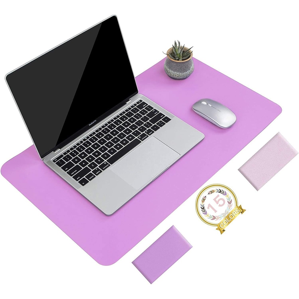 image:imageYSAGi NonSlip Leather Desk Pad Waterproof Laptop Computer Desk Keyboard Mat Table Protector Blotter Mat Large Mouse Pad for OfficeWorkHomeDecorPink 236 x 137Purple