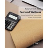 YSAGi Double-Sided Cork PU Leather Waterproof Desk Pad Protector for Office(Apricot+cork)