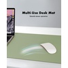 YSAGi Double-Sided Cork PU Leather Waterproof Desk Pad Protector for Office(Bamboo Green)