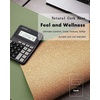 YSAGi Double-Sided Cork PU Leather Waterproof Desk Pad Protector for Office(Bamboo Green)