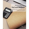 YSAGi Double-Sided Cork PU Leather Waterproof Desk Pad Protector for Office(Beige/Cork)