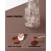 YSAGi Double-Sided Cork PU Leather Waterproof Desk Pad Protector for Office(Chocolate)