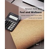 YSAGi Double-Sided Cork PU Leather Waterproof Desk Pad Protector for Office(Chocolate)