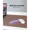 YSAGi Double-Sided Cork PU Leather Waterproof Desk Pad Protector for Office(Chocolate)