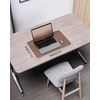 YSAGi Double-Sided Cork PU Leather Waterproof Desk Pad Protector for Office(Coffee+cork)