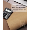 YSAGi Double-Sided Cork PU Leather Waterproof Desk Pad Protector for Office(Coffee+cork)