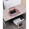 YSAGi Double-Sided Cork PU Leather Waterproof Desk Pad Protector for Office(Cork+dark Pink)