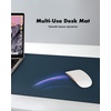 YSAGi Double-Sided Cork PU Leather Waterproof Desk Pad Protector for Office(Dark Blue)
