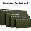 YSAGi Double-Sided Cork PU Leather Waterproof Desk Pad Protector for Office(Dark Green/Cork)
