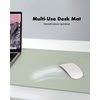 YSAGi Double-Sided Cork PU Leather Waterproof Desk Pad Protector for Office(Grayish Green)