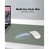 YSAGi Double-Sided Cork PU Leather Waterproof Desk Pad Protector for Office(Jungle Green)