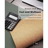 YSAGi Double-Sided Cork PU Leather Waterproof Desk Pad Protector for Office(Jungle Green)