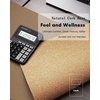 YSAGi Double-Sided Cork PU Leather Waterproof Desk Pad Protector for Office(Khaki+cork)