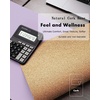 YSAGi Double-Sided Cork PU Leather Waterproof Desk Pad Protector for Office(Light Purple)