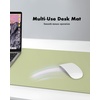 YSAGi Double-Sided Cork PU Leather Waterproof Desk Pad Protector for Office(Matcha Green/Cork)