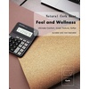 YSAGi Double-Sided Cork PU Leather Waterproof Desk Pad Protector for Office(Pale Mauve/Cork)