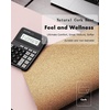 YSAGi Double-Sided Cork PU Leather Waterproof Desk Pad Protector for Office(Pink+cork)