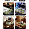 YSAGi Leather Office Desk Pad Protector, Large Mouse Pad, Non-Slip, PU Leather, Laptop Desk Blotter, Waterproof Writing Pad for Office and Home, Black, 23.6″ x 13.8″(Green)