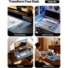 YSAGi Leather Office Desk Pad Protector, Large Mouse Pad, Non-Slip, PU Leather, Laptop Desk Blotter, Waterproof Writing Pad for Office and Home, Black, 23.6″ x 13.8″(Blue)