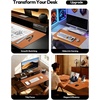 YSAGi Leather Office Desk Pad Protector, Large Mouse Pad, Non-Slip, PU Leather, Laptop Desk Blotter, Waterproof Writing Pad for Office and Home, Black, 23.6″ x 13.8″(Brown)