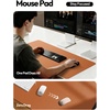 YSAGi Leather Office Desk Pad Protector, Large Mouse Pad, Non-Slip, PU Leather, Laptop Desk Blotter, Waterproof Writing Pad for Office and Home, Black, 23.6″ x 13.8″(Brown)