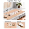 YSAGi Leather Office Desk Pad Protector, Large Mouse Pad, Non-Slip, PU Leather, Laptop Desk Blotter, Waterproof Writing Pad for Office and Home, Black, 23.6″ x 13.8″(Latte)
