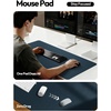 YSAGi Leather Office Desk Pad Protector, Large Mouse Pad, Non-Slip, PU Leather, Laptop Desk Blotter, Waterproof Writing Pad for Office and Home, Black, 23.6″ x 13.8″(Dark Blue)