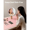 YSAGi Leather Office Desk Pad Protector, Large Mouse Pad, Non-Slip, PU Leather, Laptop Desk Blotter, Waterproof Writing Pad for Office and Home, Black, 23.6″ x 13.8″(Light Pink)