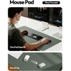 YSAGi Leather Office Desk Pad Protector, Large Mouse Pad, Non-Slip, PU Leather, Laptop Desk Blotter, Waterproof Writing Pad for Office and Home, Black, 23.6″ x 13.8″(Dark Green)