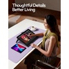 YSAGi Leather Office Desk Pad Protector, Large Mouse Pad, Non-Slip, PU Leather, Laptop Desk Blotter, Waterproof Writing Pad for Office and Home, Black, 23.6″ x 13.8″(Light Purple)