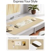 YSAGi Leather Office Desk Pad Protector, Large Mouse Pad, Non-Slip, PU Leather, Laptop Desk Blotter, Waterproof Writing Pad for Office and Home, Black, 23.6″ x 13.8″(Gold)