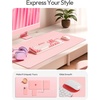 YSAGi Leather Office Desk Pad Protector, Large Mouse Pad, Non-Slip, PU Leather, Laptop Desk Blotter, Waterproof Writing Pad for Office and Home, Black, 23.6″ x 13.8″(Light Pink)