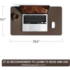 YSAGi Non-Slip Leather Desk Pad, Waterproof Laptop Computer Desk Keyboard Mat, Table Protector Blotter Mat, Large Mouse Pad for Office/Work/Home/Decor(Pink, 23.6″ x 13.7″)(Dark Brown)