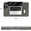 YSAGi Non-Slip Leather Desk Pad, Waterproof Laptop Computer Desk Keyboard Mat, Table Protector Blotter Mat, Large Mouse Pad for Office/Work/Home/Decor(Pink, 23.6″ x 13.7″)(Dark Gray)