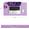 YSAGi Non-Slip Leather Desk Pad, Waterproof Laptop Computer Desk Keyboard Mat, Table Protector Blotter Mat, Large Mouse Pad for Office/Work/Home/Decor(Pink, 23.6″ x 13.7″)(Purple)