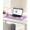 YSAGi Non-Slip Leather Desk Pad, Waterproof Laptop Computer Desk Keyboard Mat, Table Protector Blotter Mat, Large Mouse Pad for Office/Work/Home/Decor(Pink, 23.6″ x 13.7″)(Purple)