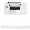 YSAGi Non-Slip Leather Desk Pad, Waterproof Laptop Computer Desk Keyboard Mat, Table Protector Blotter Mat, Large Mouse Pad for Office/Work/Home/Decor(Pink, 23.6″ x 13.7″)(Apricot Gray)
