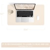 YSAGi Non-Slip Leather Desk Pad, Waterproof Laptop Computer Desk Keyboard Mat, Table Protector Blotter Mat, Large Mouse Pad for Office/Work/Home/Decor(Pink, 23.6″ x 13.7″)(Beige)