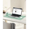 YSAGi Non-Slip Leather Desk Pad, Waterproof Laptop Computer Desk Keyboard Mat, Table Protector Blotter Mat, Large Mouse Pad for Office/Work/Home/Decor(Pink, 23.6″ x 13.7″)(Pale Green)