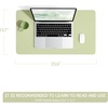 YSAGi Non-Slip Leather Desk Pad, Waterproof Laptop Computer Desk Keyboard Mat, Table Protector Blotter Mat, Large Mouse Pad for Office/Work/Home/Decor(Pink, 23.6″ x 13.7″)(Matcha Green)